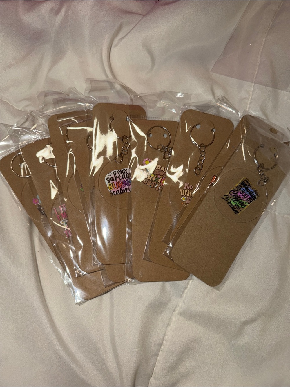 Quote Acrylic Keychains - Assorted Colorful Designs (ONE PEICE AT RANDOM)